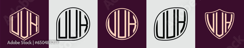 Creative simple Initial Monogram UUK Logo Designs.