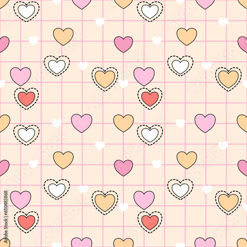 seamless pattern with hearts