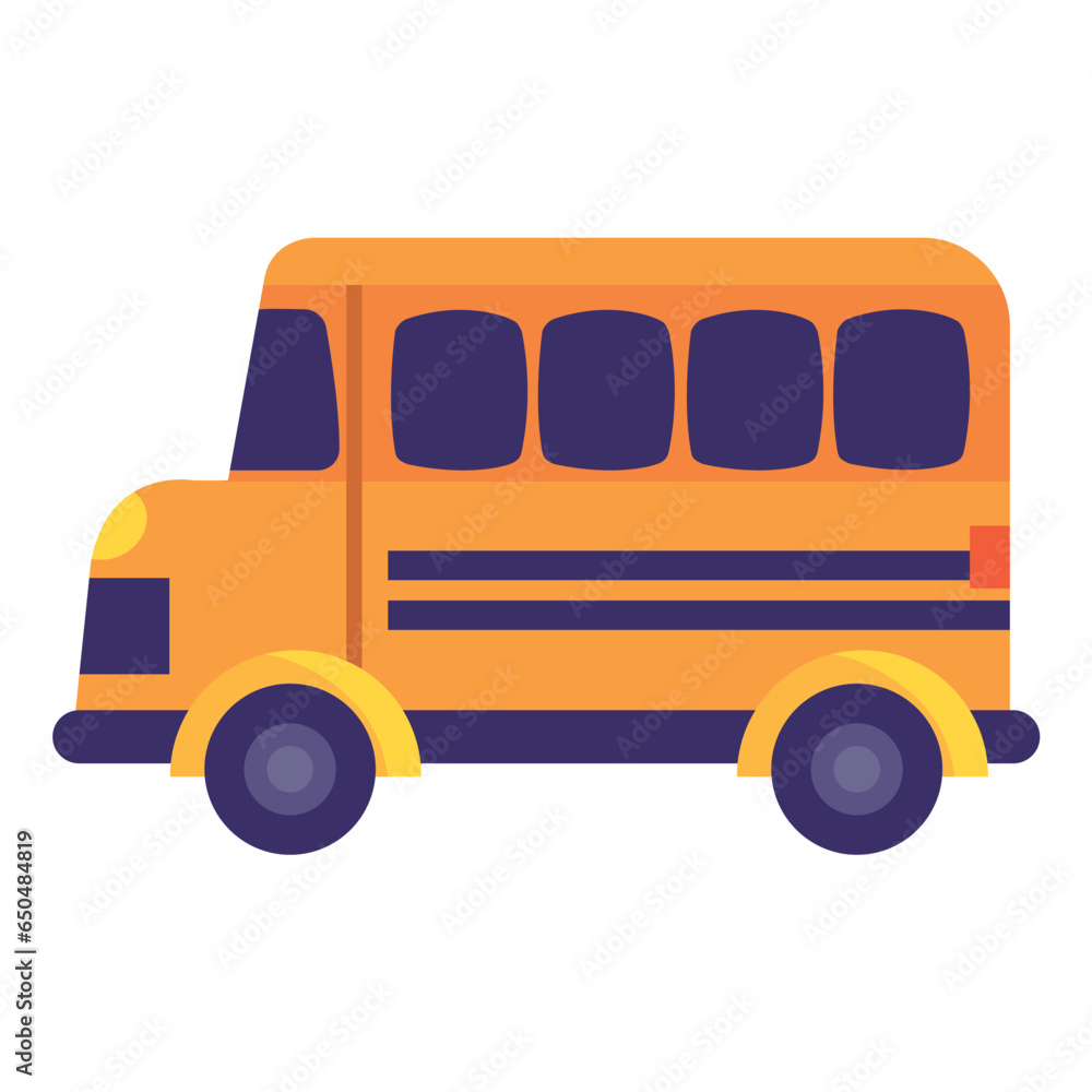 students bus icon illustration