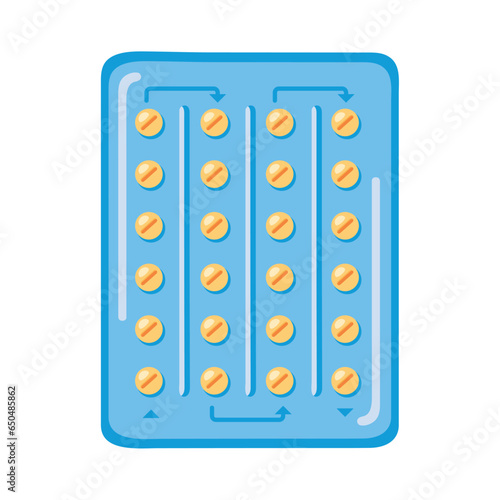 birth control pills tablet design
