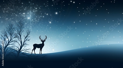 christmas background with reindeer © Rax Qiu
