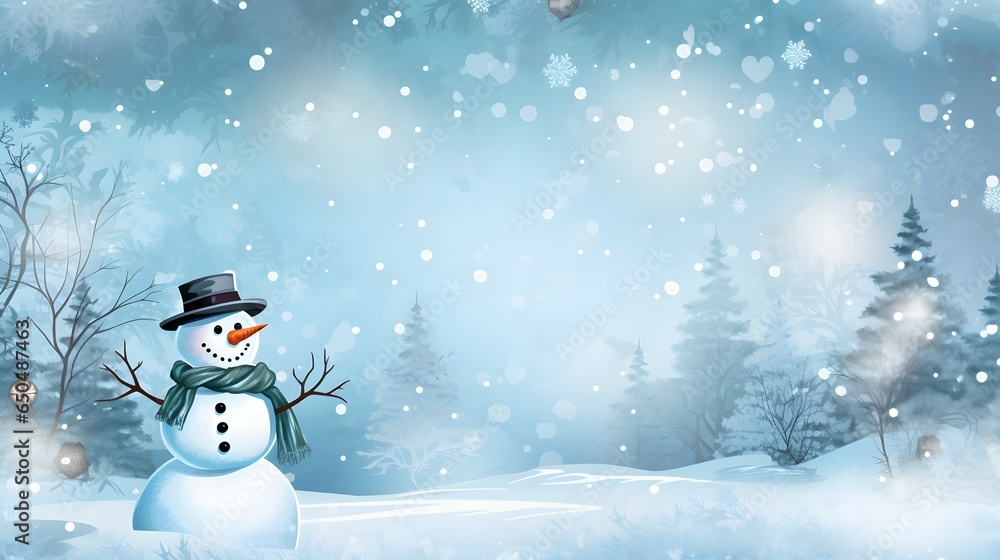 snowman in the christmas snow snowman in the christmas snow