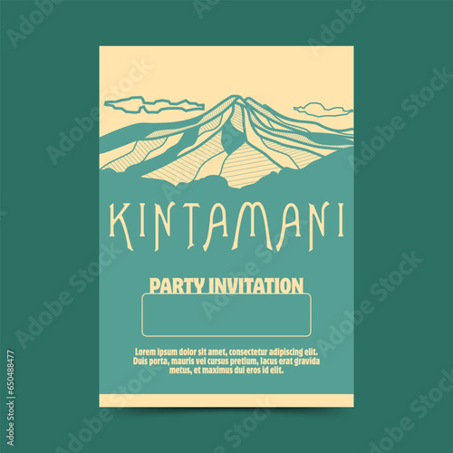 BALI KINTAMANI PARTY INVITATION CARD photo