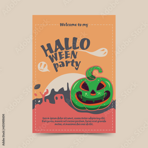 HALLOWEEN PARTY INVITATION WITH THE PUMPKIN