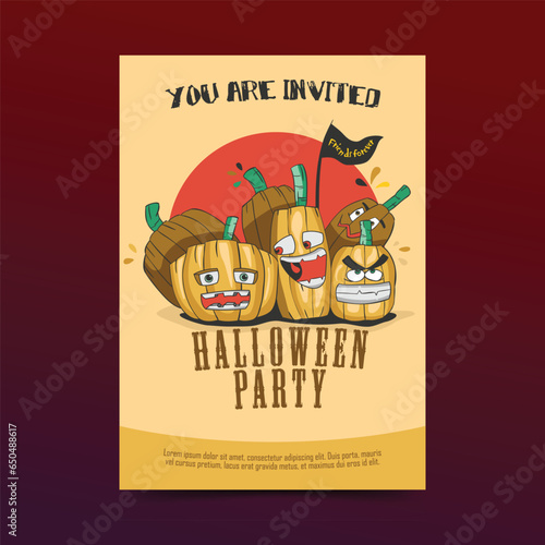 HALLOWEEN PARTY INVITATION CARD TEMPLATE DESIGN