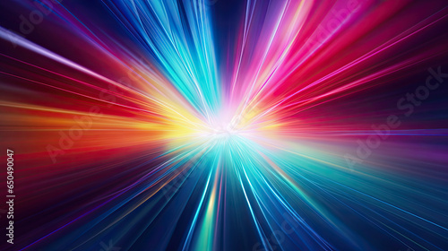 speed of light energy bright wide colorful rainbow wallpaper created with Generative AI Technology