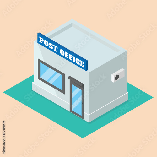 post office isometric vector illustration 3Dvector pro illustration photo