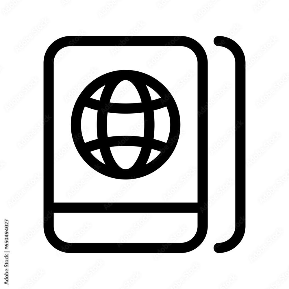 Passport Icon Vector Symbol Design Illustration
