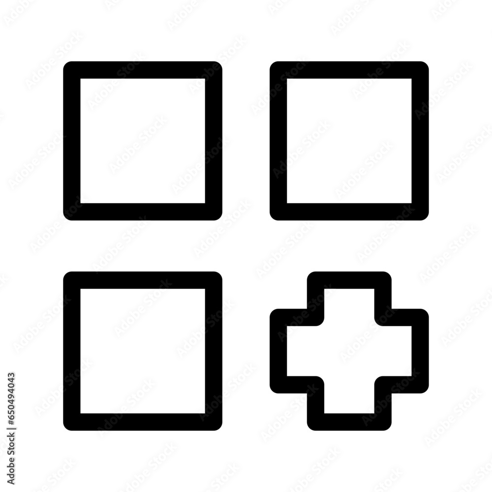 Grid Menu Icon Vector Symbol Design Illustration