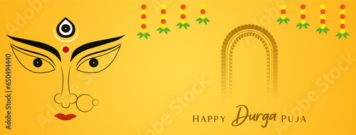 Durga Puja post, Hindu Festival, Border Decorations, Durga Puja Frame, Durga Puja Background, Social Media Post, Maa Durga face, outline vector for Durga puja Indian festival, Durga puja, pattern, 