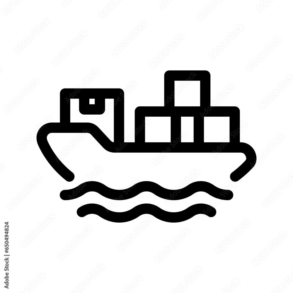 Cargo Ship Icon Vector Symbol Design Illustration Cargo Ship Icon Vector Symbol Design Illustration
