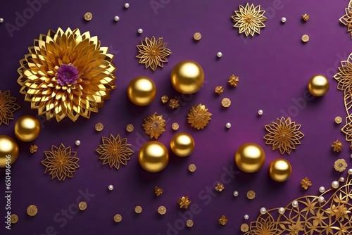 golden christmas balls © qaiser