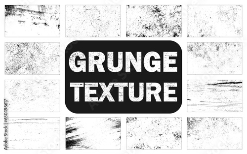 Set of black grunge overlay texture isolated on transparent background. Vector illustrator photo