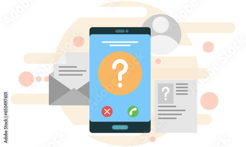smartphone with unknown caller display