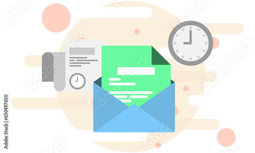 illustration of incoming messages, sending scheduled messages, reading incoming messages via email