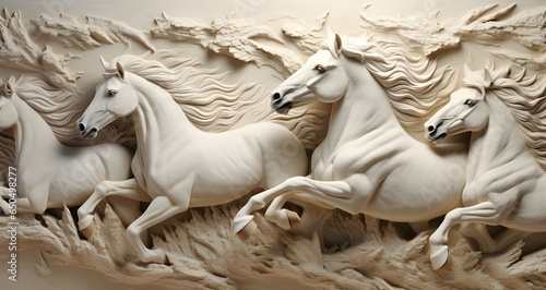 horse and foal in winter 
Homeshobha The Seven Horses Wall Painting COCORA VALLEY: HOME OF THE WORLD’S TALLEST PALM TREES