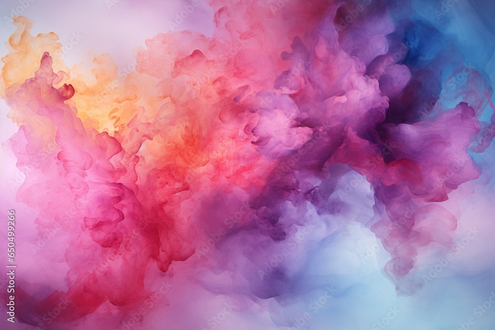 Fototapeta premium Abstract watercolor background. Ink in water. Colorful abstract background.