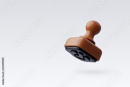 3d Vector Stamp tool, Law, Judge and prosecutor concept.