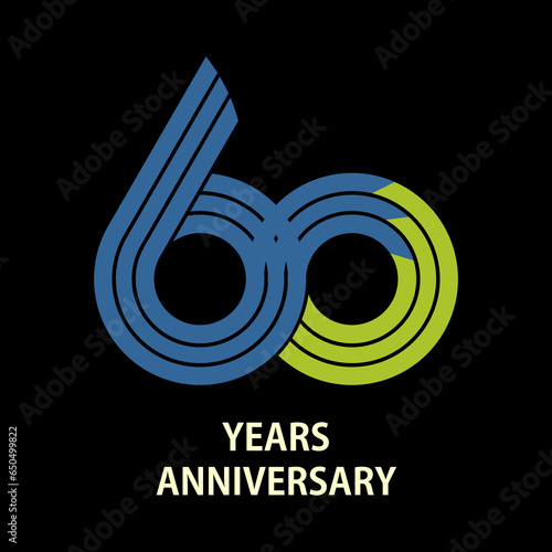 60 years of logo design, anniversary logo 
