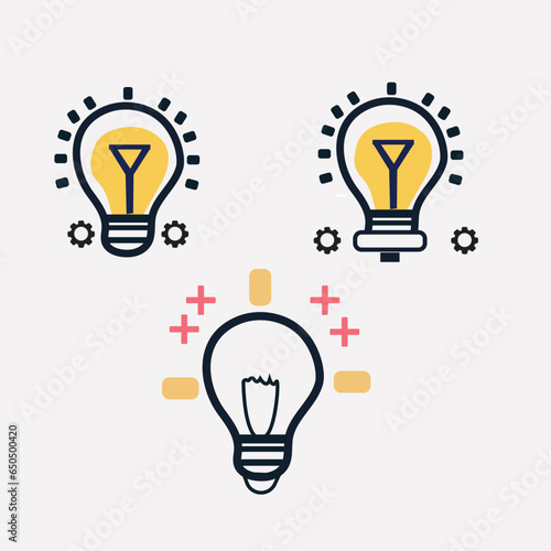 our think tank set vector illustration
