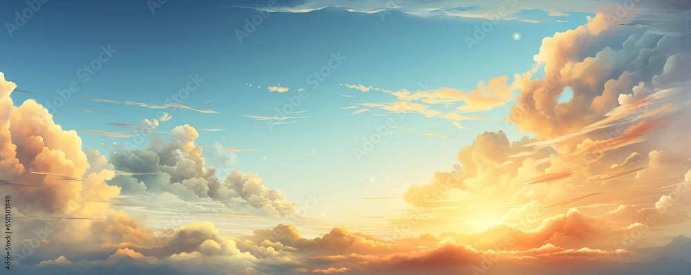 A stunning and picturesque sky background, showcasing the natural beauty of the open sky - obrazy, fototapety, plakaty 