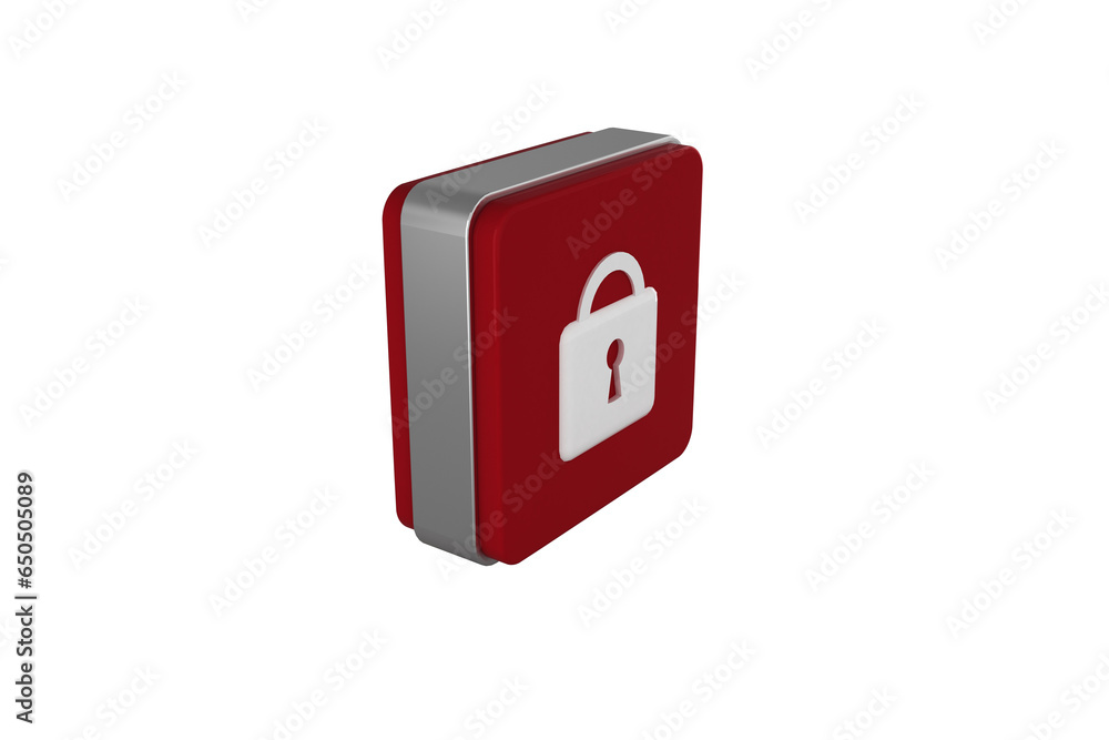 Digital png illustration of red square with padlock icon on transparent background Digital png illustration of red square with padlock icon on transparent background
