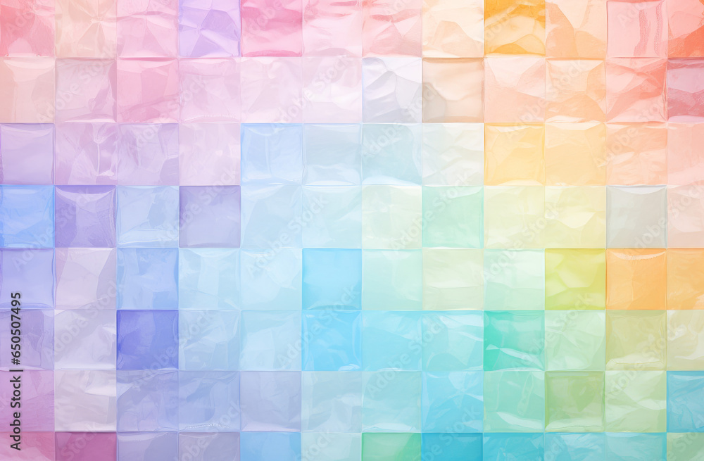 many pastel colors tile background with small squares - generative ai many pastel colors tile background with small squares - generative ai