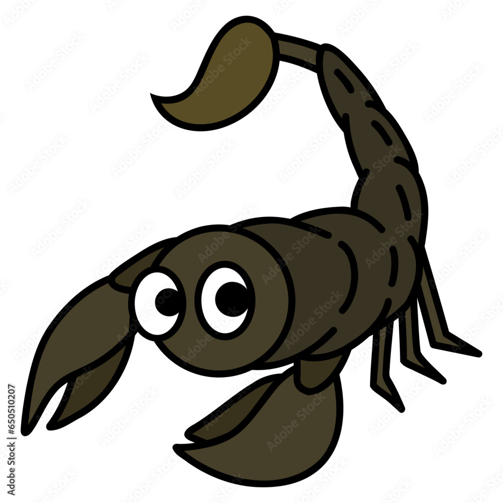 illustration of a cartoon scorpion illustration of a cartoon scorpion