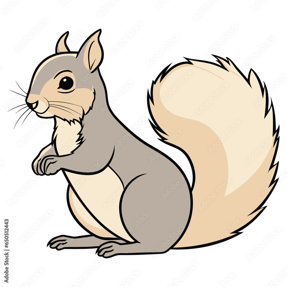 Eastern Gray Squirrel, isolated on transparent background, Ai Generated. Eastern Gray Squirrel, isolated on transparent background, Ai Generated.