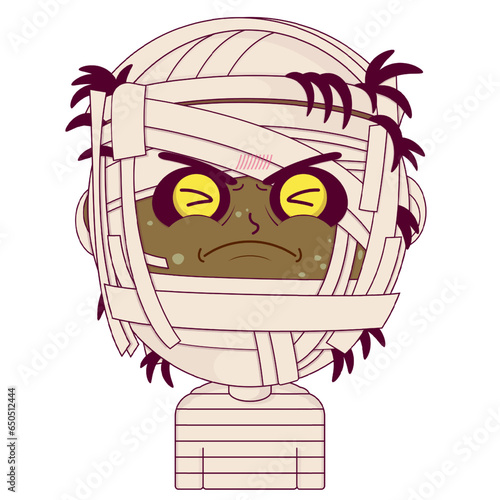 mummy hurt face cartoon cute