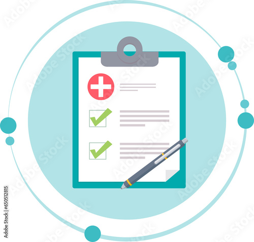 Konstfotografi Medical clipboard diagnosis illustration graphic icon transparent background