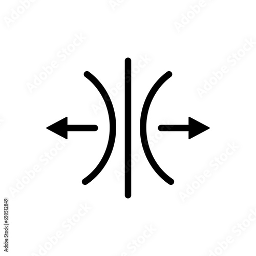 Elastic icon vector, elasticity line icon flat vector, flexible sign symbol flat trendy icon isolated on white background.