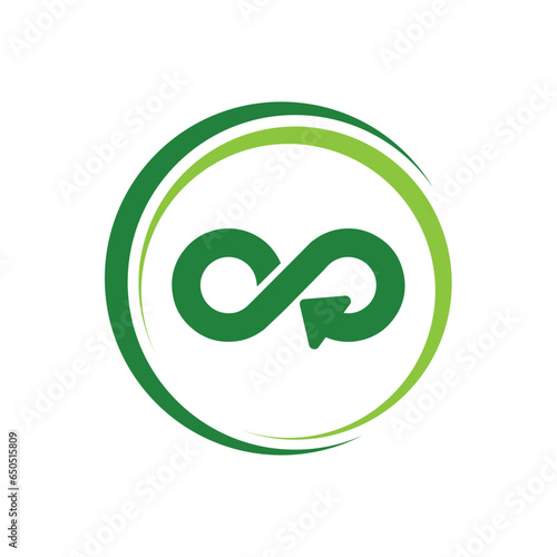 circular economy icons on white background	