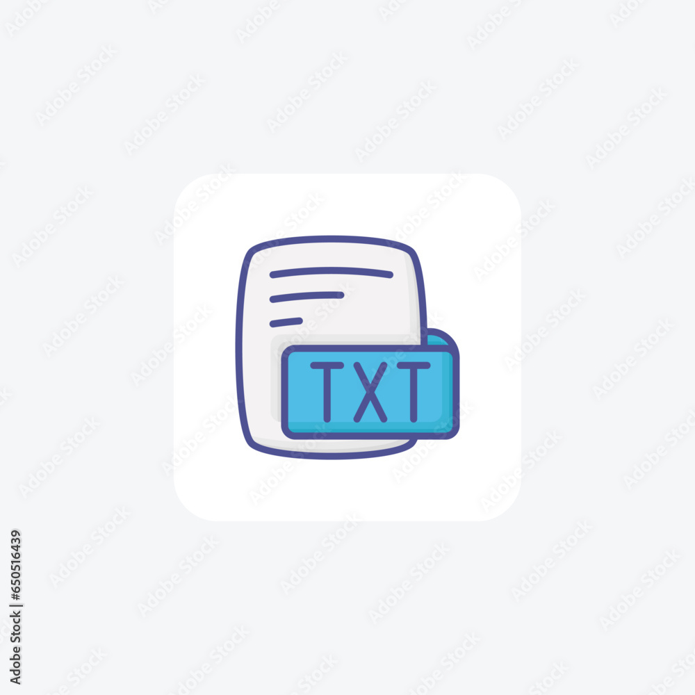 Txt Text Document Color Outline Style Icon Txt Text Document Color Outline Style Icon