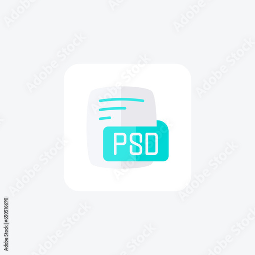 Psd Adobe Photoshop Document Flat Style Icon