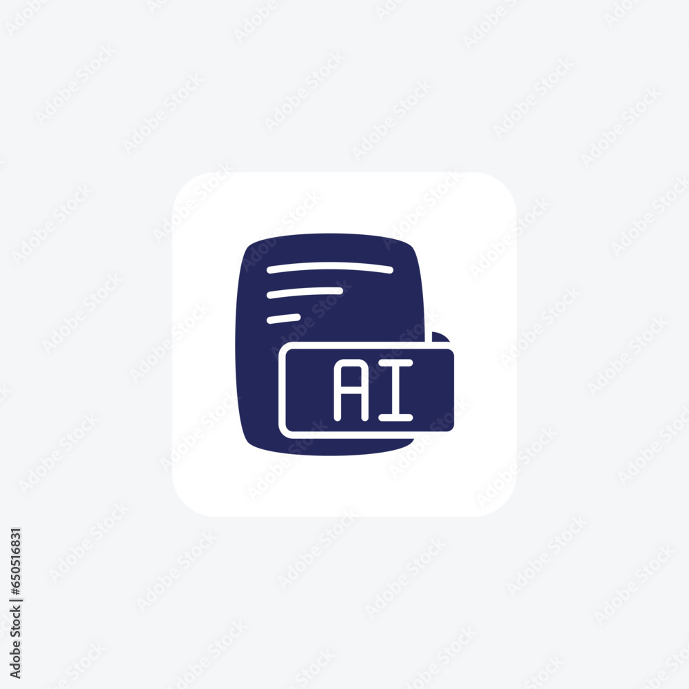 Ai Adobe Illustrator Glyph Filled Style Icon Ai Adobe Illustrator Glyph Filled Style Icon