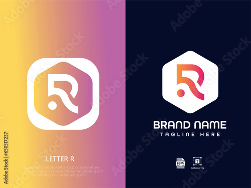 r letter logo photo