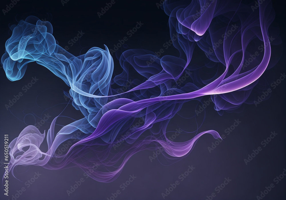 Abstract smoke background, art design. Blue and purple wave pattern. AI-Generated Abstract smoke background, art design. Blue and purple wave pattern. AI-Generated