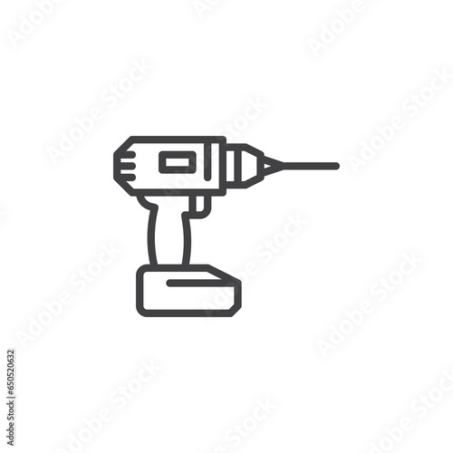 Cordless drill line icon