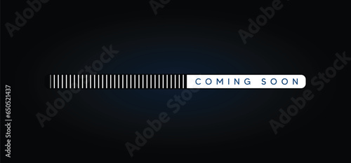 loading style coming soon vector poster on dark space background