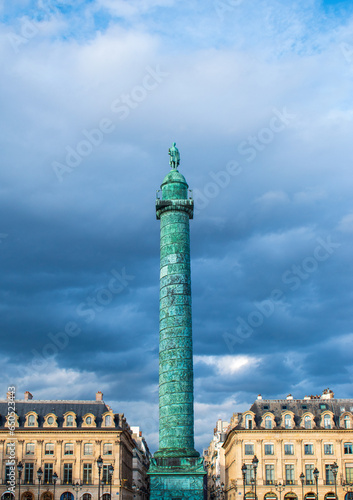 Photography La colonne Vendôme située sur la place Vendôme à Paris, France