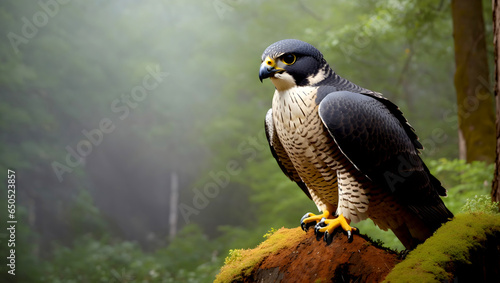 Peregrine Falcon in the forest