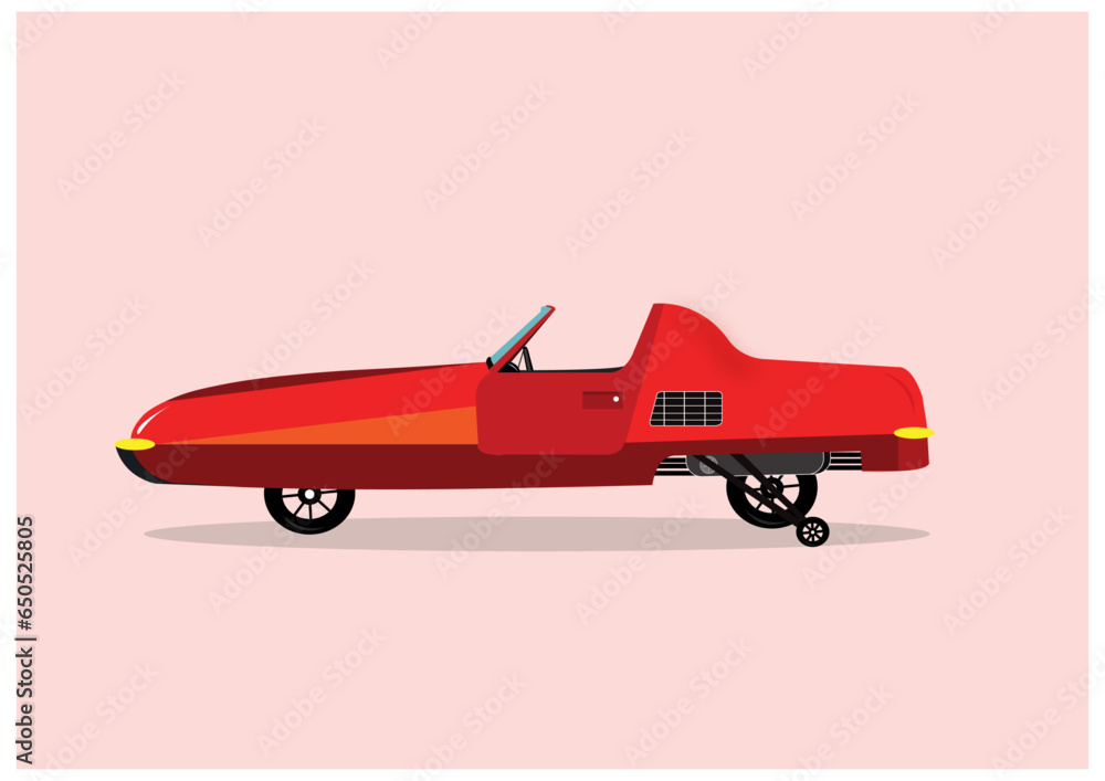 Flat vector illustration of side view of Gyro-X two wheeled self balancing car on light pink background.
Flat vector illustration of side view of Gyro-X two wheeled self balancing car on light pink background.