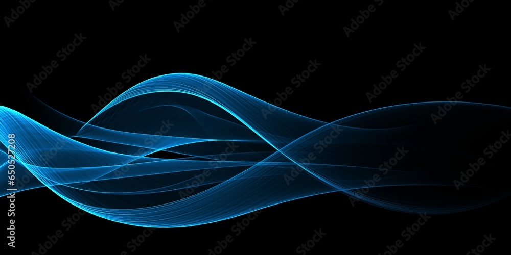 Abstract blue flame on a black background