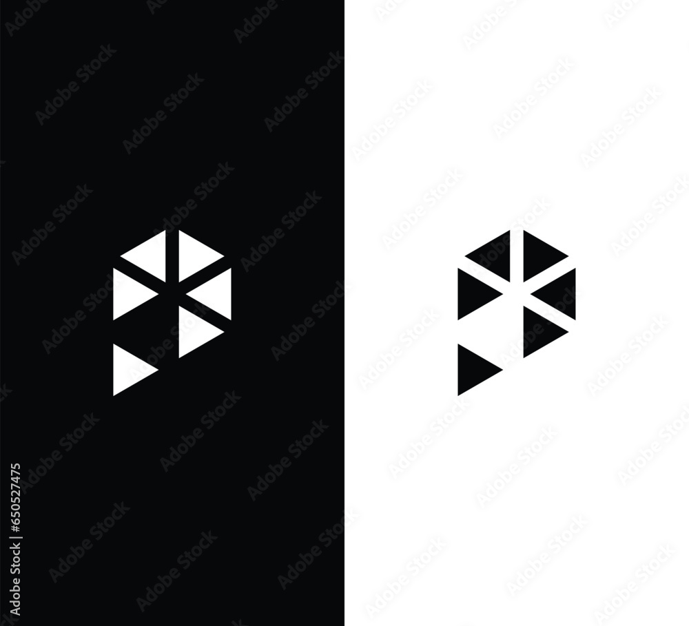 Vector letter P logo design