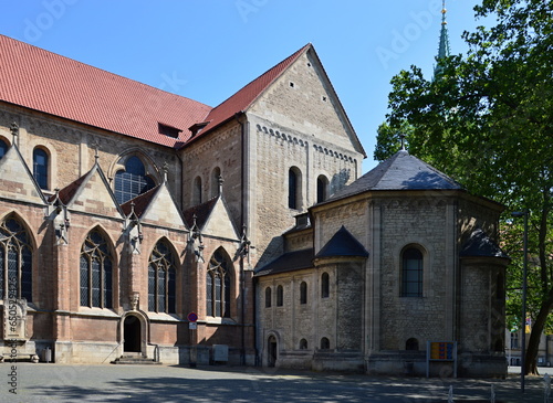 Historical Cathedral in the Old Town of Braunschweig, Lower Saxony