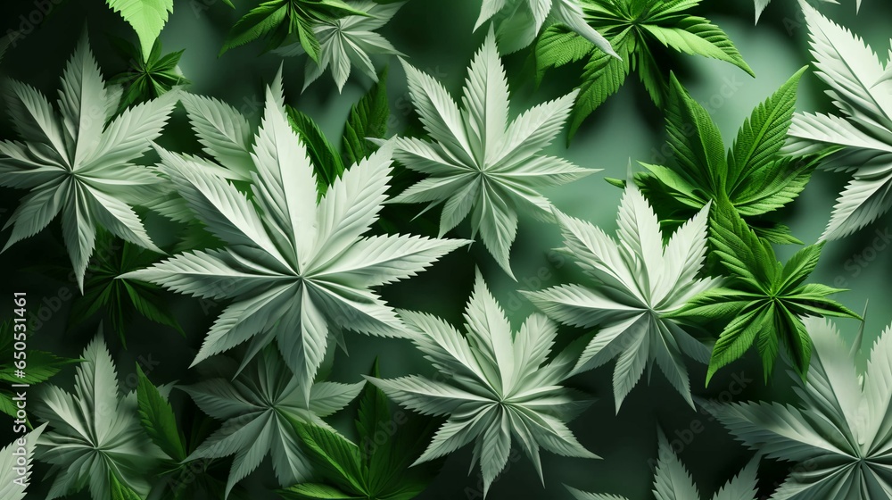 Green leaves of natural hemp marijuana for medical use Green leaves of natural hemp marijuana for medical use
