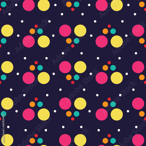 Cute polka background. Seamless pattern vector.