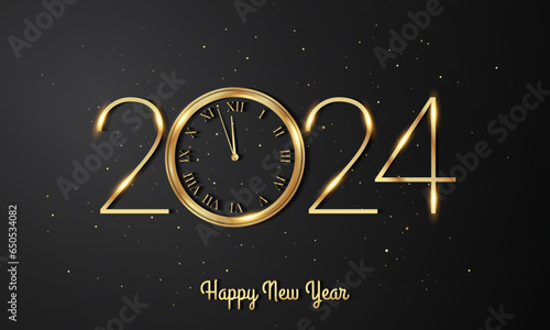 2024 Happy New Year Background Design.