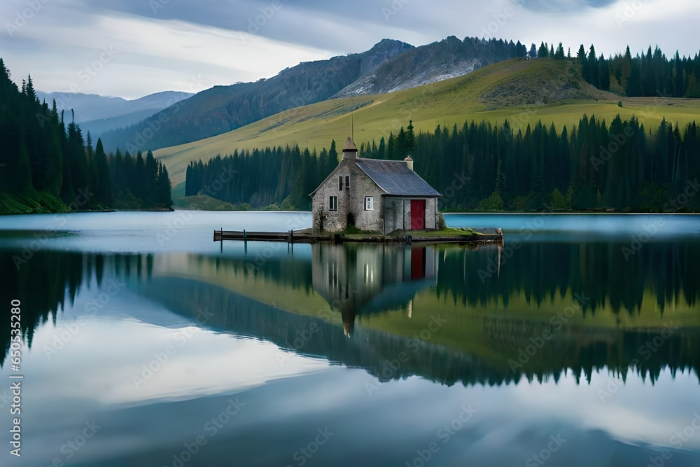 Fototapeta premium lake in the mountains